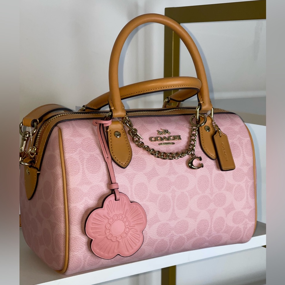 Coach Powder Pink MEDIUM Rowan Purse Bag